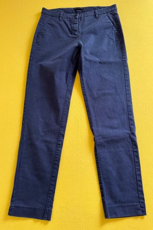 SISLEY (BENETTON) CHINO, GR.40, BLAU, CASUAL, HERBST