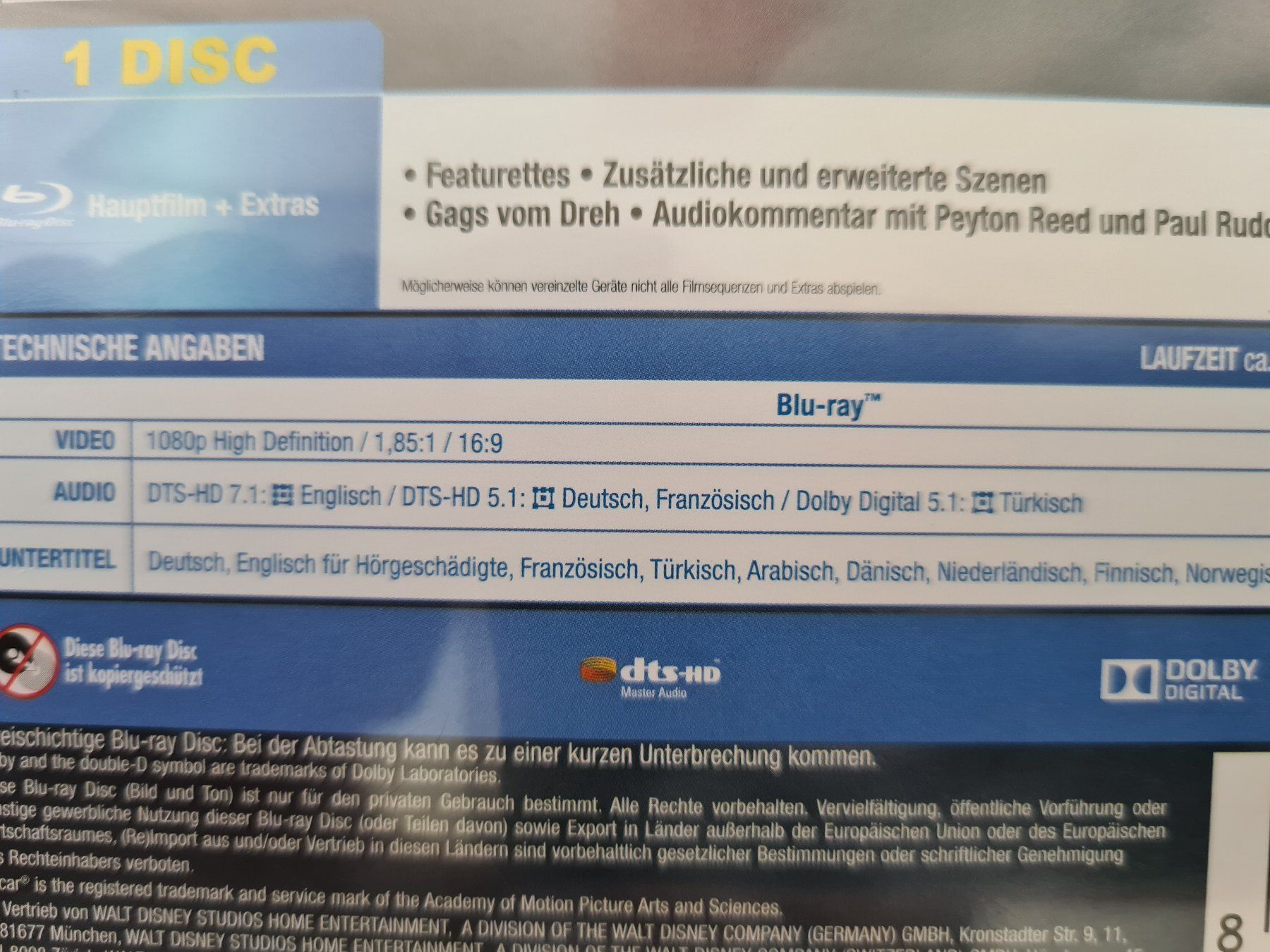 Tutti i DVDs: Ant-Man - Blu-ray – Usato da Carouge GE venduto da Franllo 2