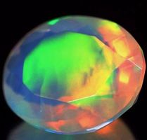 Oval Faceted Ethiopian Welo Opal 1.40 Cts #A6