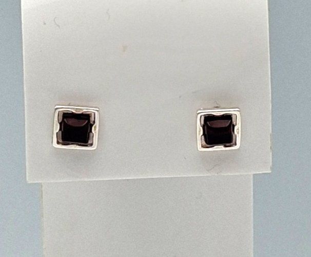 Orecchini pendenti & Orecchini a lobo: Ohrstecker BERNSTEIN Quadrat Facettiert Rotbraun Modern – Nuovo e nell'imballaggio originale da Heiligkreuzsteinach venduto da schmucktime 5