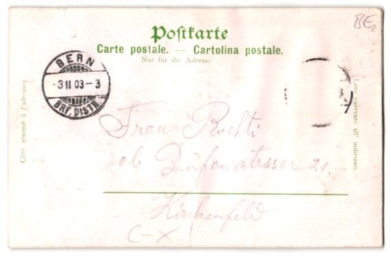 Cartoline postali: Relief-AK Bern, Teilansicht mit Kirche u – Usato da Berlin venduto da bartko-reher 1