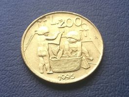 200 Lire gedenkmünzen San Marino 1995