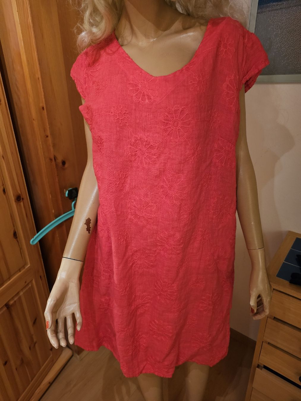 Vestiti: rotes ,leichtes Leinenkleid/Sommerkleid – Nuovo (secondo la descrizione) da Ferden venduto da jemyce