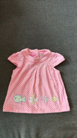 74  Kleid Rosa mit gestrickte Fische