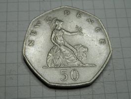Großbritannien 50 New Pence, 1969