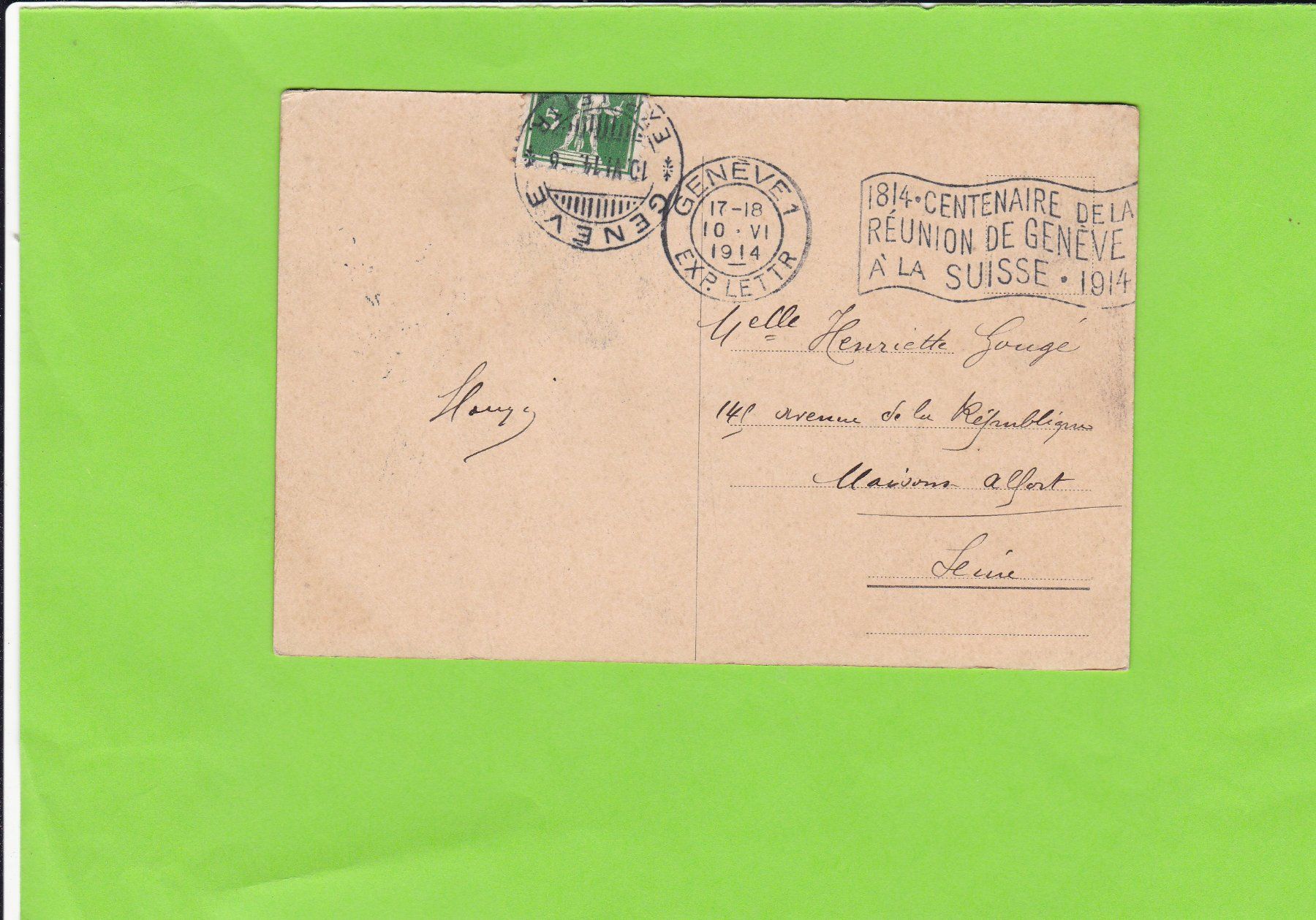 Cartoline postali: Genève-Les Mouettes – Usato da St. Peterzell venduto da neckertal 1