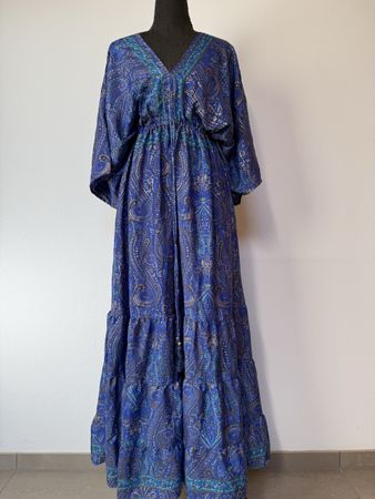 Boho Maxistufenkleid aus Seide