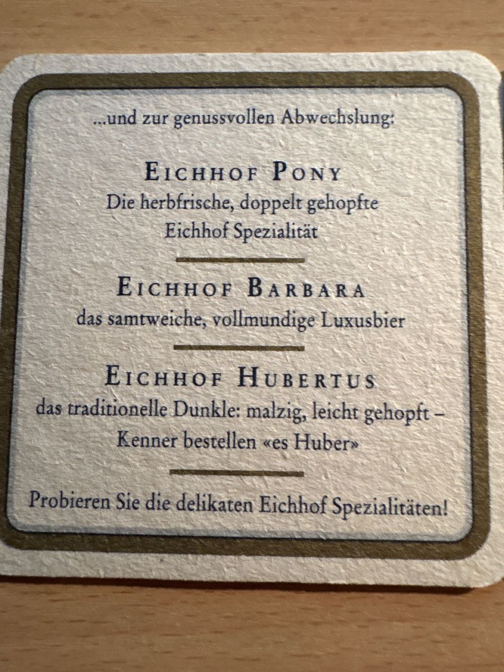 Eichhof Untersetzer: Bierdeckel Eichhof Braugold Premium 2 Stk. – Gebraucht aus Ibach von lisch3 2