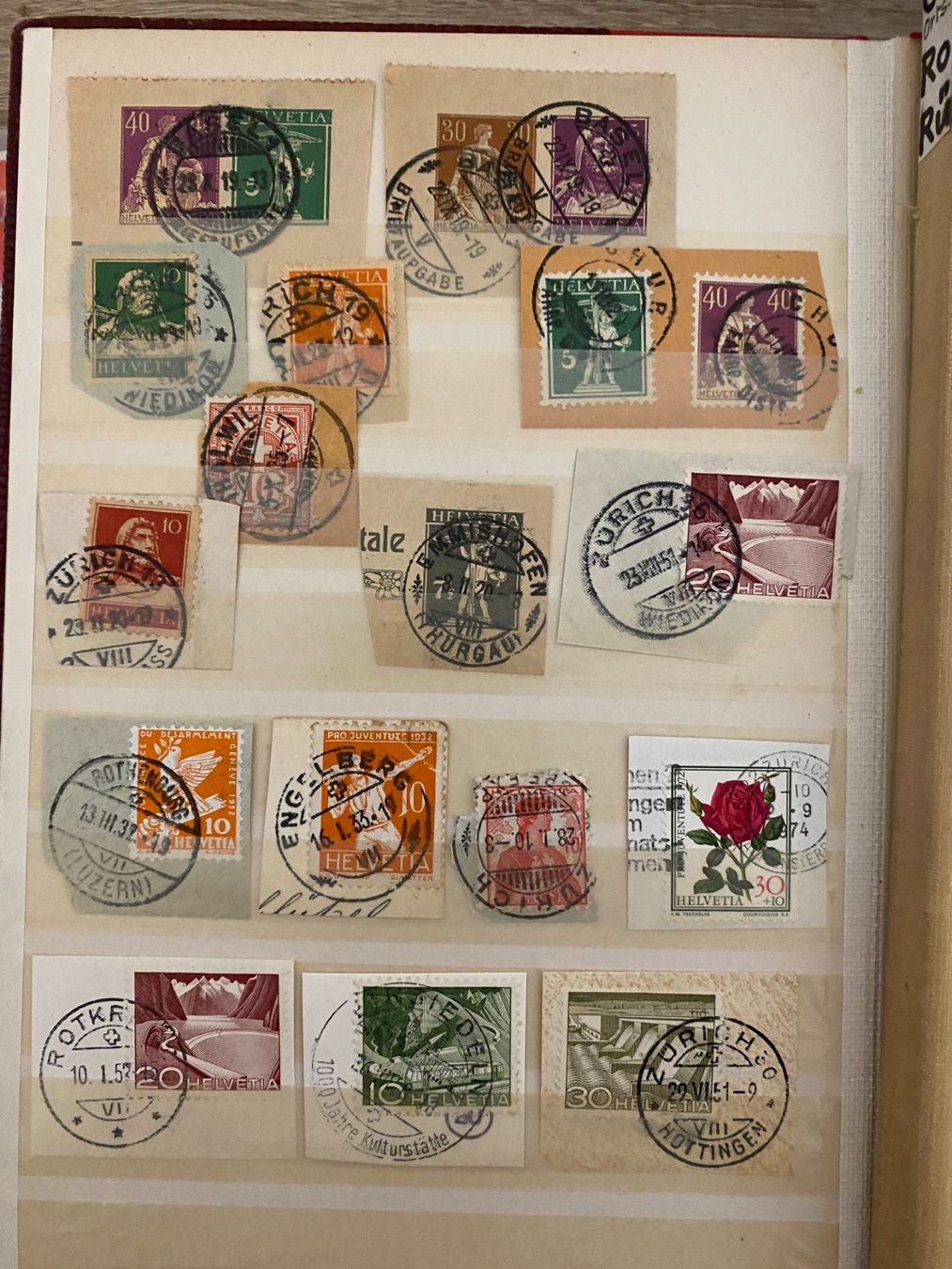 Alle Briefmarken: Alte  Briefmarken schweiz – Gebraucht aus matten b. interlaken von jfran17