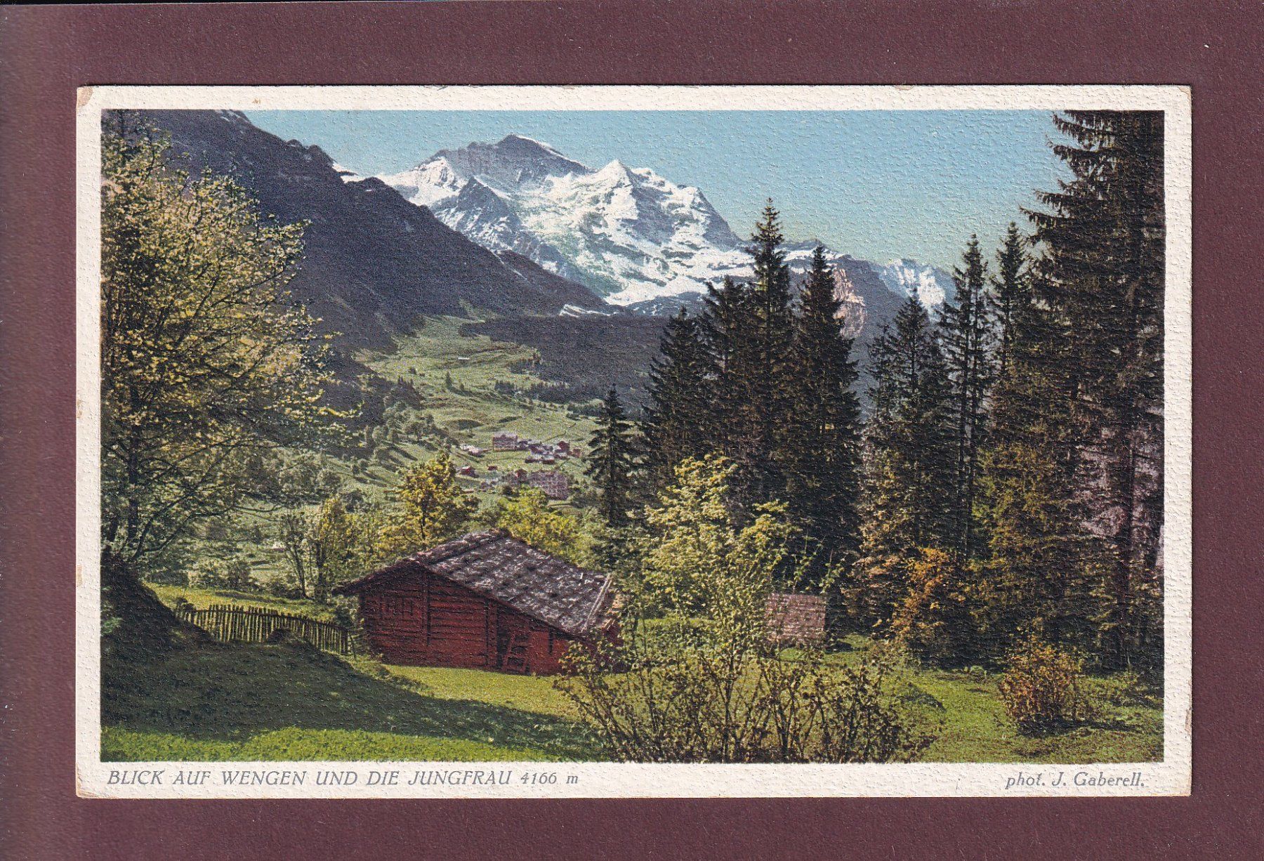 Ansichtskarten: WENGEN - Jungfrau – Gebraucht aus Pully von nicecards