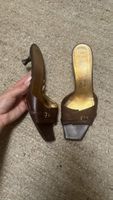 Vintage Ferragamo Kitten Heels/Mules Braun