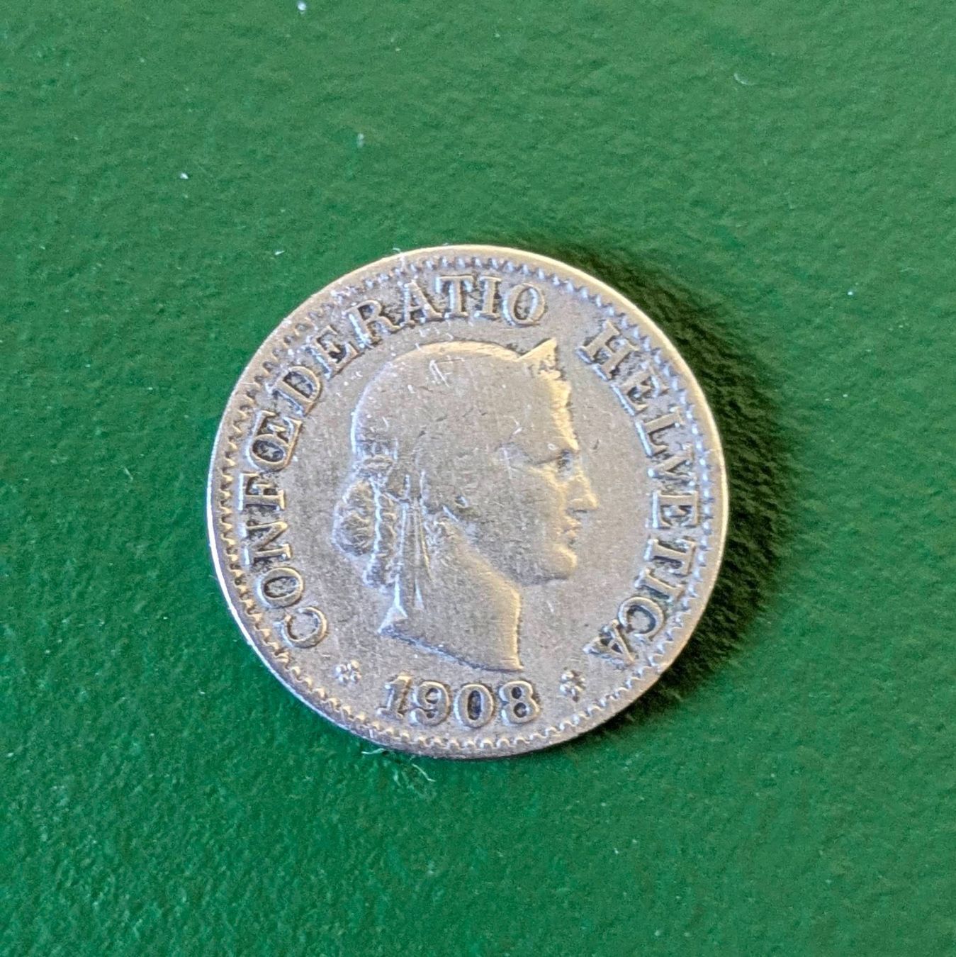 Tutti le monete: 10 centimes 1908 – Usato da Orsieres venduto da IndianaJones50a