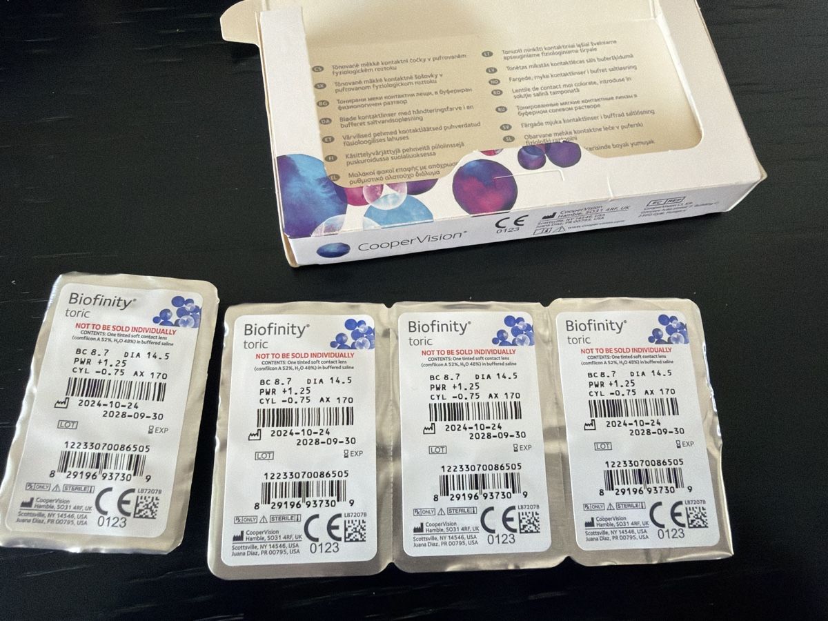 Kontaktlinsen: Biofinity toric 4 Stk. Monatslinsen +1.25 – Neu (gemäss Beschreibung) aus Bern von Torpor 1