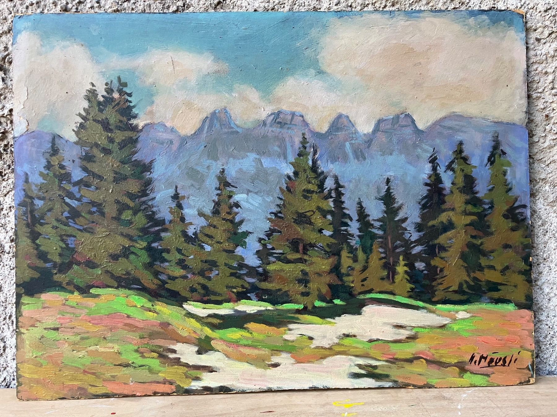 Dipinti: Waldlandschft in Öl, B – Usato da Wetzikon ZH venduto da artefix