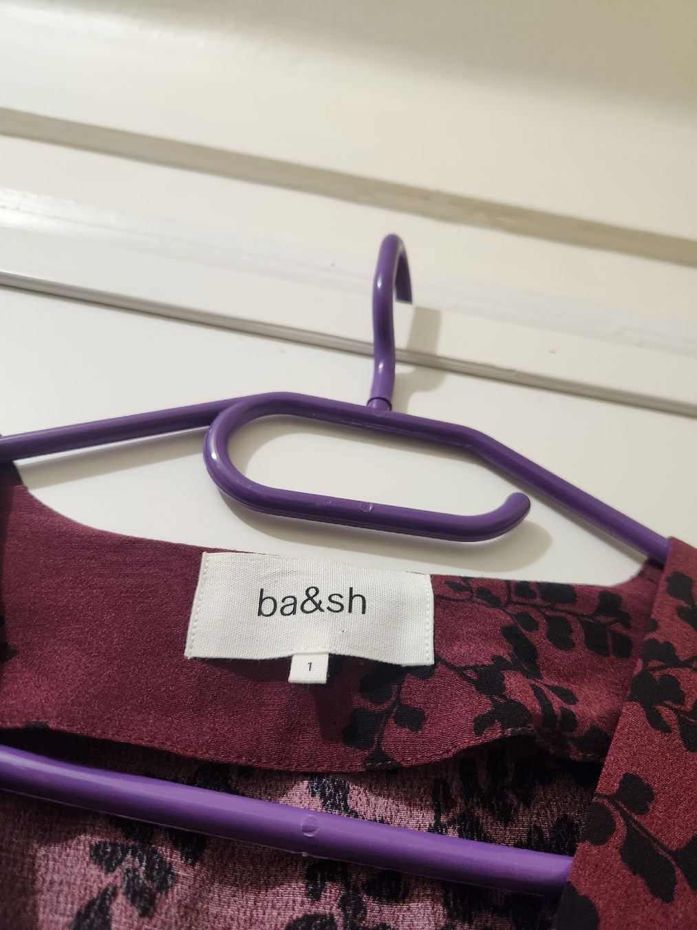 Ba&Sh Vestiti: Robe Ba&sh imprimée bordeaux taille 1( S/M) – Usato da Niedergösgen venduto da Eva2410 4