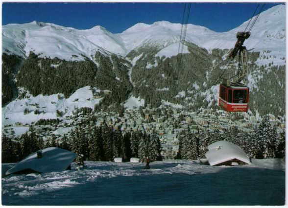 Ansichtskarten: Davos - Luftseilbahn Brämabüel-Ischalp – Gebraucht aus Binningen von Mountainrider