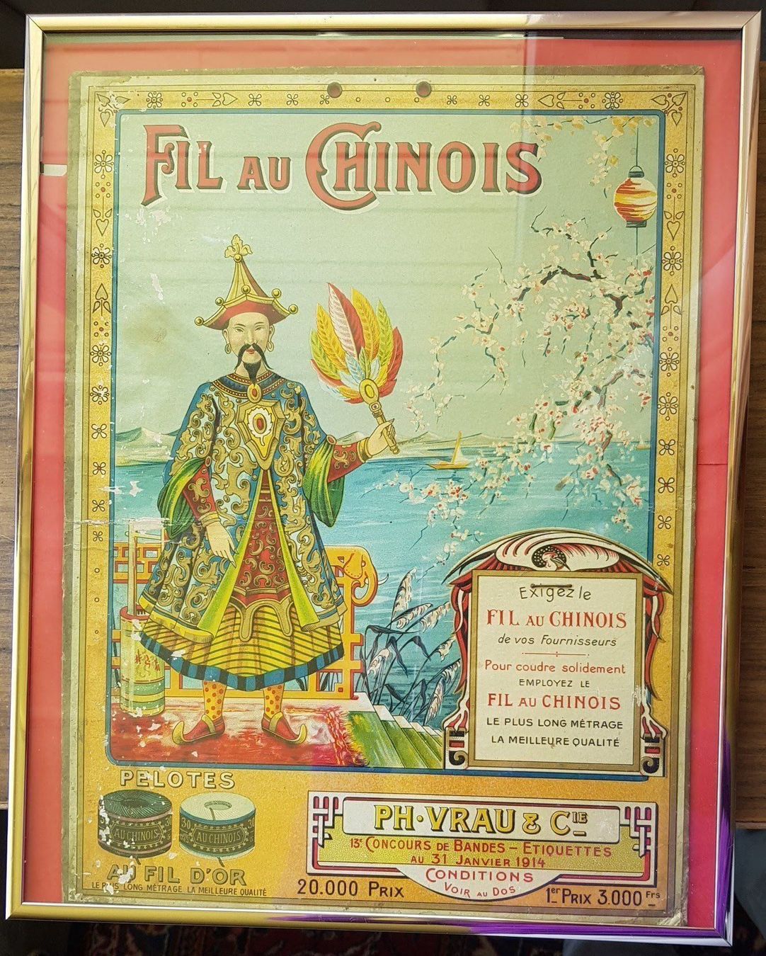 Poster & Bilder: Plakat antik - Werbung Seidenfaden China – Gebraucht aus Mörschwil von antiksalon21 5