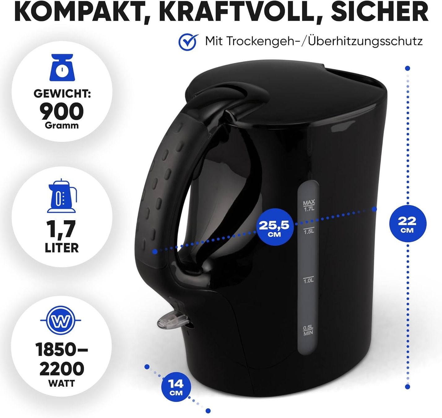 Bollitori: Wasserkocher | Kettle | 1,7 L – Nuovo e nell'imballaggio originale da Bülach venduto da StoreInShop 6