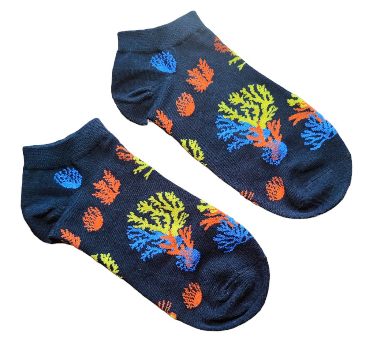 Socken: Sneaker-Socken Koralle / Wasserpflanzen – Neu und originalverpackt aus Zürich von amysmith