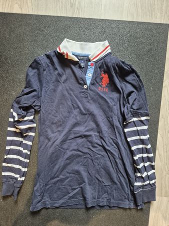 Polohemd langarm U.S. POLO ASSN. dunkelblau Grösse S Damen