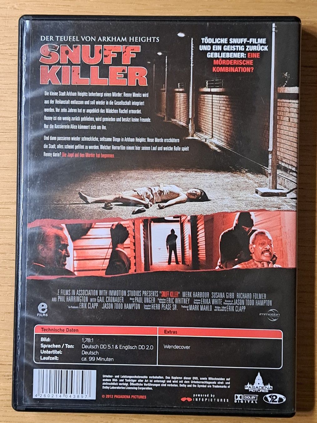 Tutti i DVDs: DVD SNUFF KILLER, Der Teufel von Arkham Heights – Usato da Unterseen venduto da Kanica 1