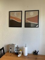 2 abstract framed prints - set