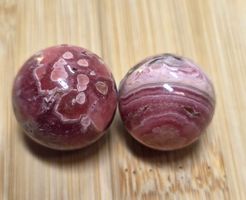 2 Rhodochrosit Kugeln F 34.08g