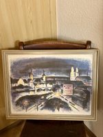 Gemälde Zürich Grossmünster, gerahmt, Abendstimmung!