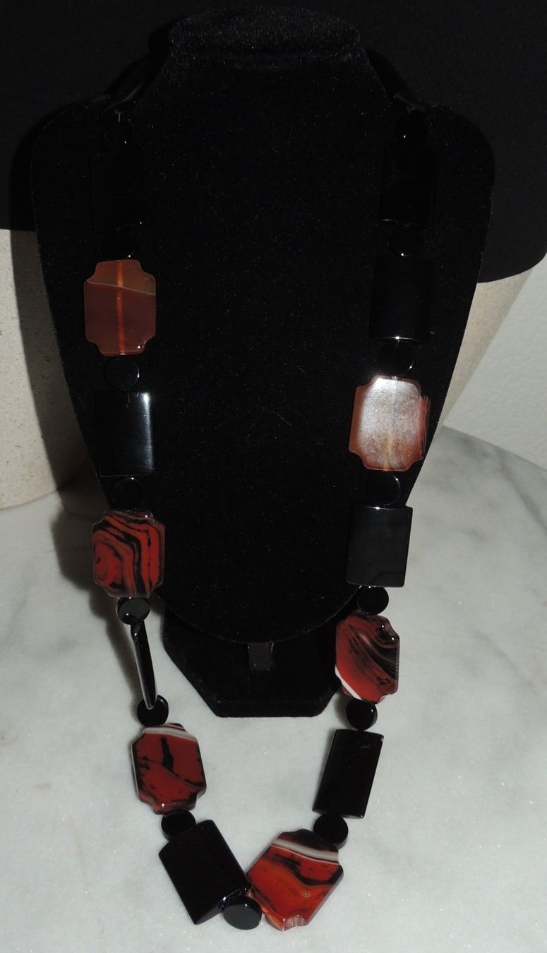 Ketten: EXKLUSIVE KETTE "STATEMENT" ONYX JASPIS 253 G 90 CM NEU – Neu (gemäss Beschreibung) aus Au ZH von FashionConsultant 8
