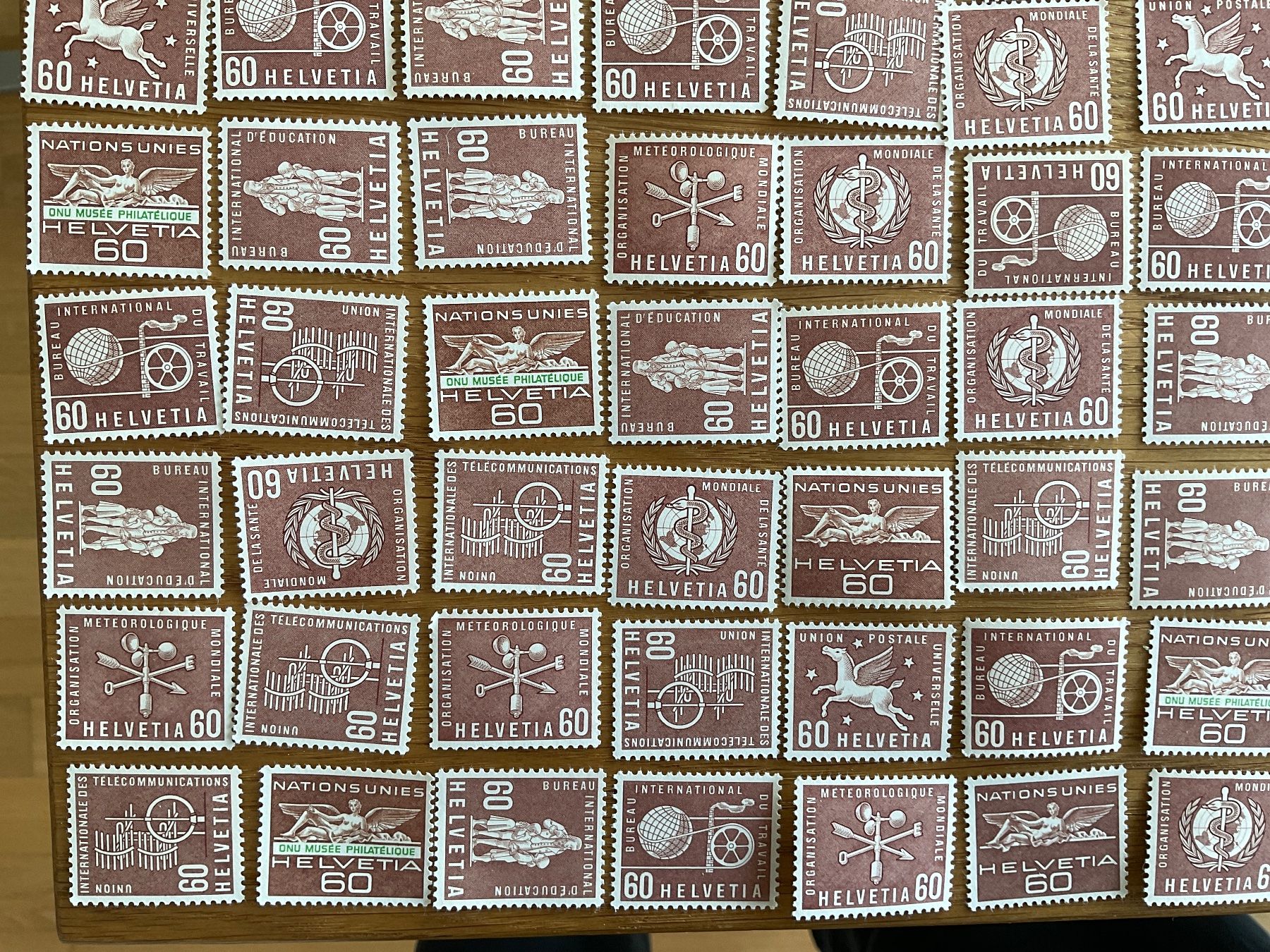 Tutti i francobolli: 60Fr Ämter Frankaturware ungestempelt postfrisch Sammlung – Nuovo (secondo la descrizione) da Wil SG venduto da Chefsugus 3