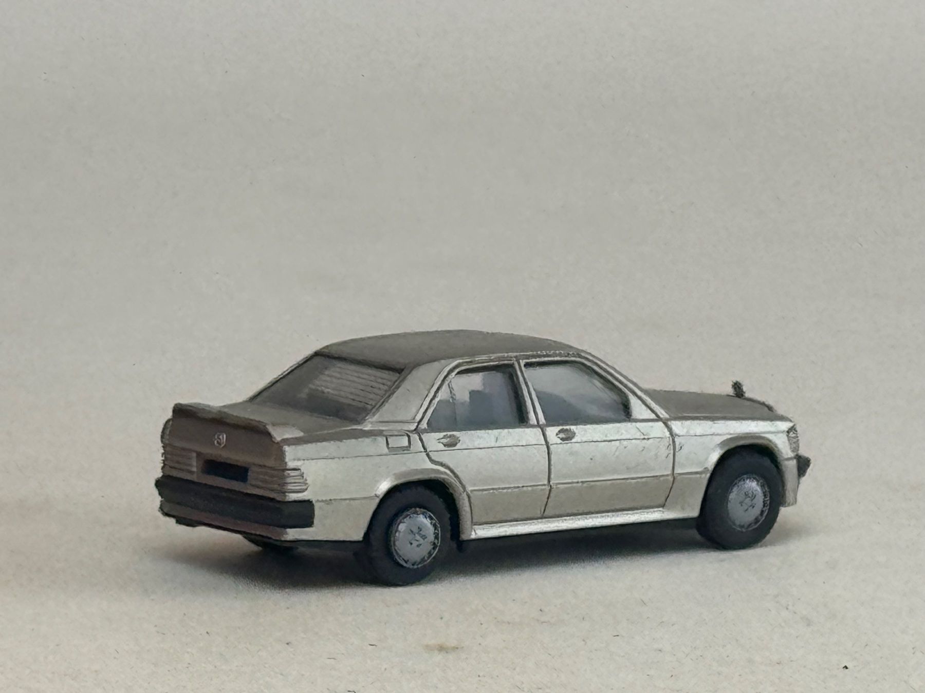 Herpa Voitures modèles: VE1- Herpa Mercedes 190 E silbern – D'occasion à Elm par Wikmtz 1