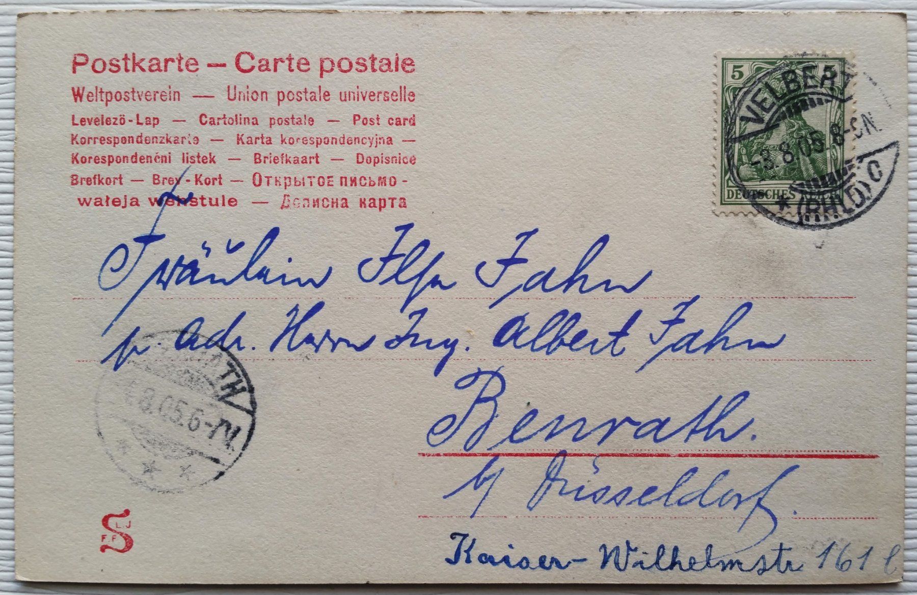 Cartoline postali: AK Ansichtskarte, Mädchen mit Puppe (II), 1905 – Usato da Oberriet SG venduto da Manick 2