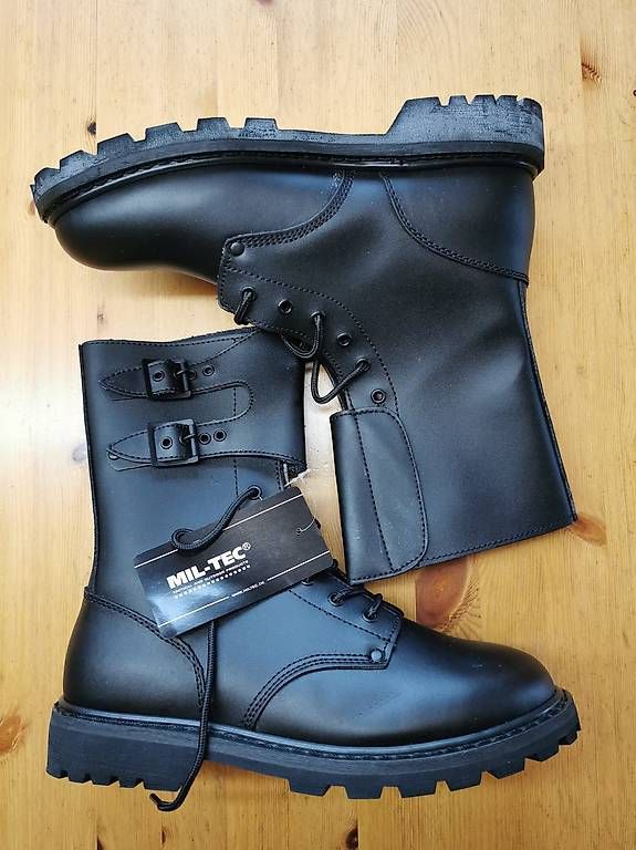 Scarpe da uomo: NEUE MIL-TEC Leder Stiefel / Leather Boots, Gr. 44 – Usato da Jonen venduto da besuvi