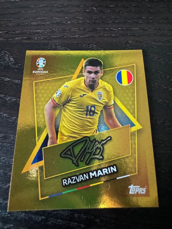Topps Euro 2024 Razvan Marin Gold ROM SP signiert (2) (Neu (gemäss ...