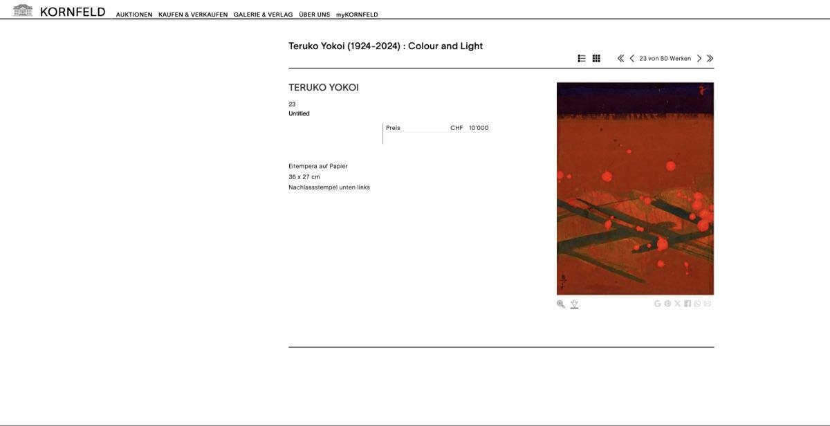 Dipinti: Originales Kunstwerk von Teruko Yokoi – Usato da Zürich venduto da WKND93 2