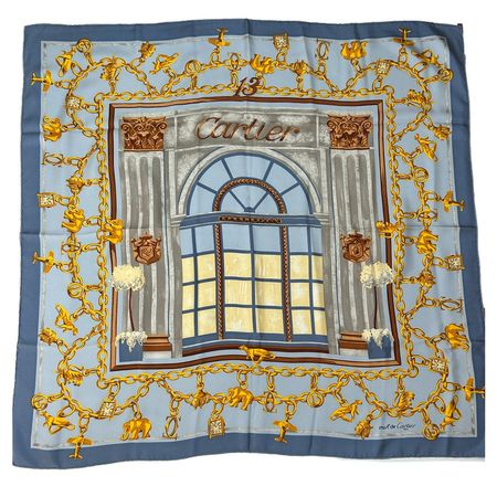 Vintage Cartier Seidentuch 84 × 87 cm – 100 % Seide