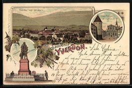 Litho Yverdon, Place Pestalozzi et l'ég