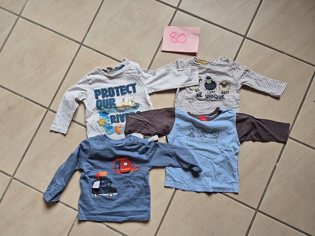 Lotti & Set di vestiti: 9xShirts lang + 8xkurz 80 – Usato da Seeberg venduto da Zauberfee95