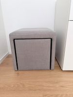 Hocker grau mit Aufbewahrung
