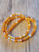 1 Strang Natürliche Orange Achat runden Perlen 4 mm
