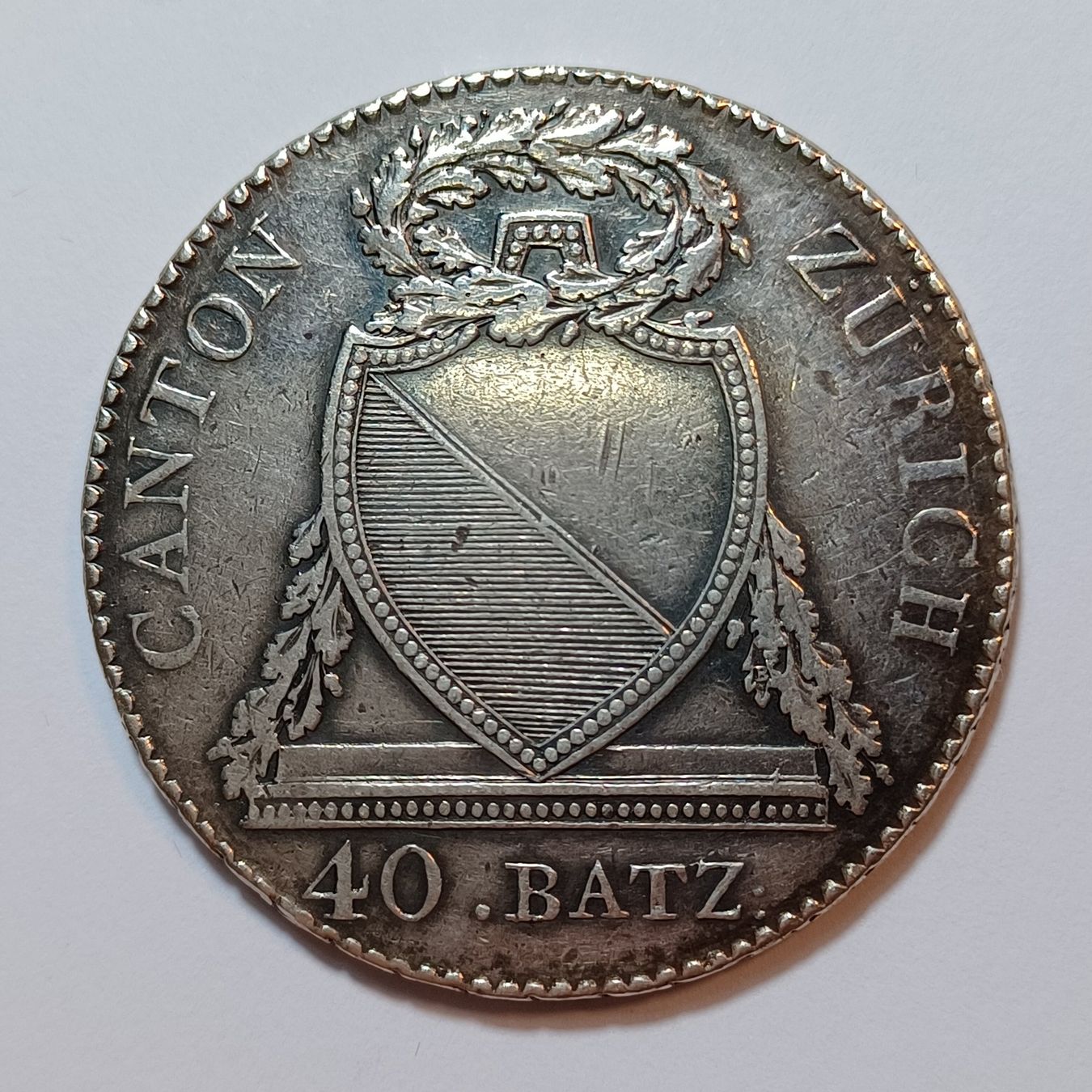 Tutti le monete: 40 Batzen 1813 Zürich – Usato da Pfäffikon ZH venduto da Schweizer_Muenzen