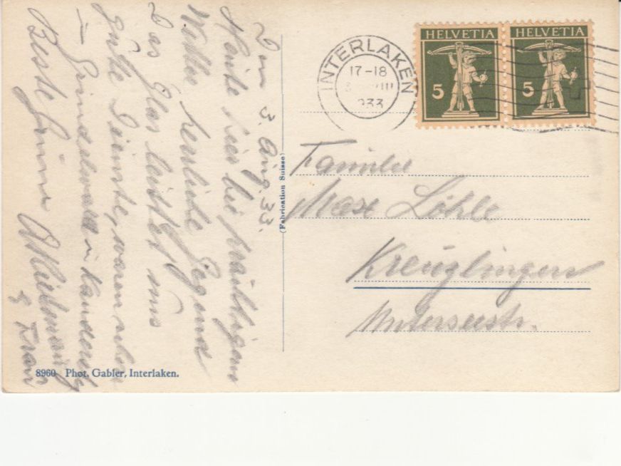 Cartoline postali: Harder Kulm 1933 – Usato da Bürglen TG venduto da StampGraf 1