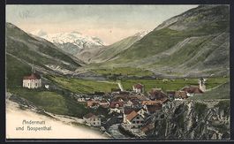 Andermatt / Hospenthal, Ortsansicht mit 