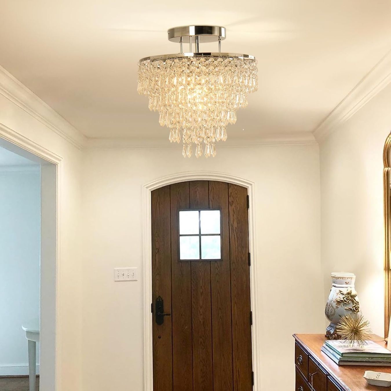 Lampadari & plafoniere: Kristall Deckenlampe Silber Deckenleuchte Kronleuchter NEU – Nuovo e nell'imballaggio originale da Wittenbach venduto da VELARO 6