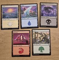 Magic The Gathering MTG Länder Set, 5 Karten Top Zustand!