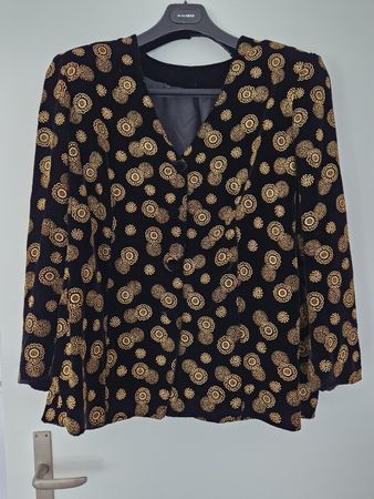 Blazer, ca.Gr. 46, Cocktailjacke, Samt, Jacke, Gold,