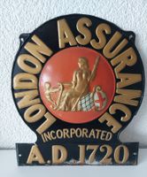 Altes Blechschild Versicherung Assurance London A.D.1720