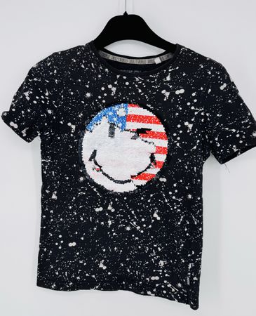 # BOY - Shirt ,, Pailetten‘‘ Gr. 134/140 #