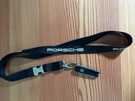 Porsche Schlüsselband mit Victorinox Messeranhänger