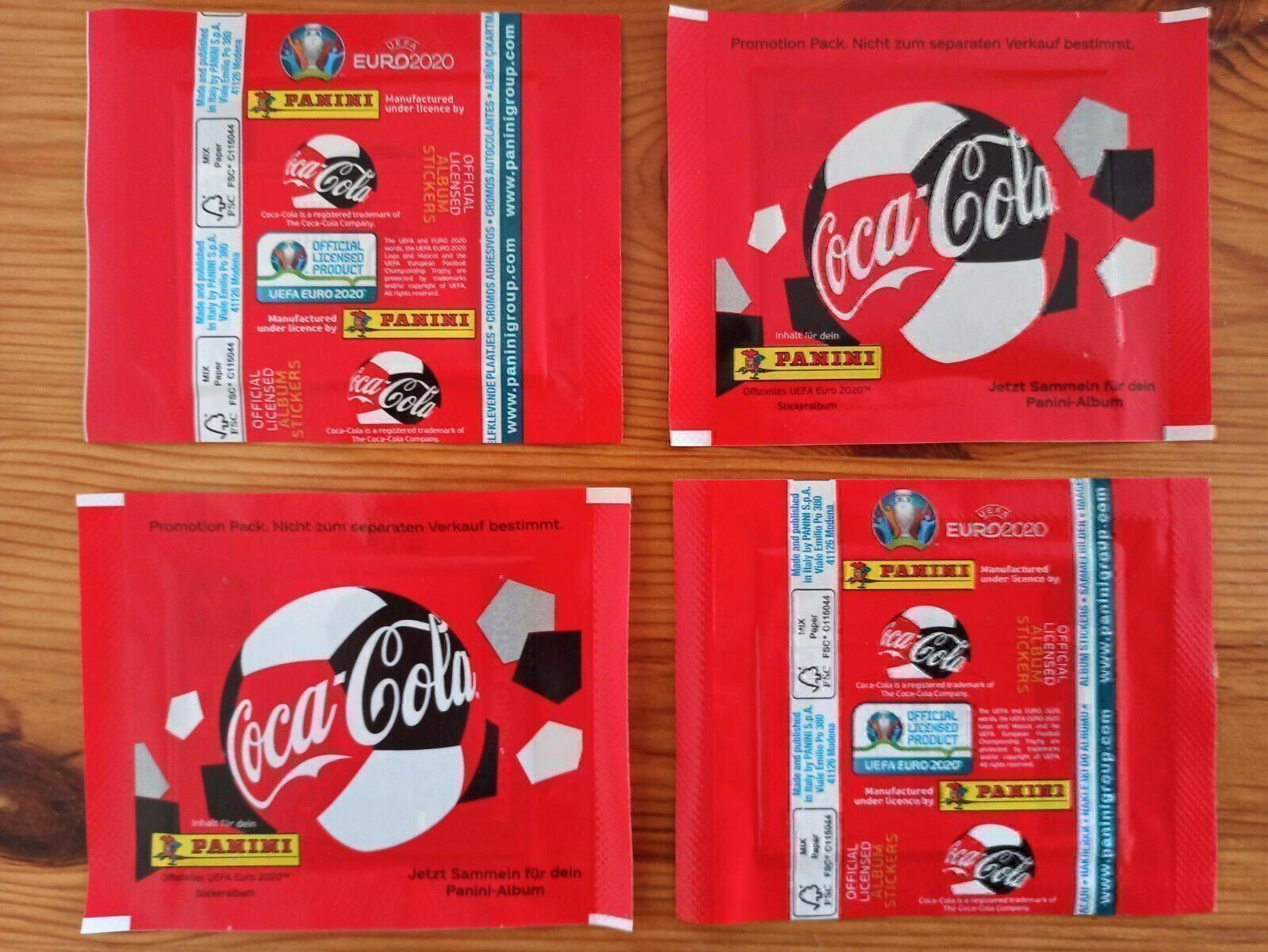 Panini Carte collezionabili: 4 x Coca Cola Panini EM 2020 Tüten – Usato da Cham venduto da Paniniworld